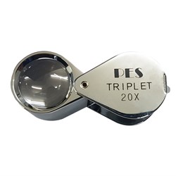 Pes Diamond Loupe Triplet 20X 18mm Lens, Chrome - Theodist