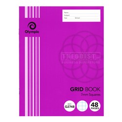 Olympic G2748 Grid Book 7mm Squares 48 Pages - Theodist