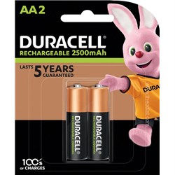 Duracell AA Rechargeable Battery 2500mAh Last 5 Years Guaranteed 2 Pack - Theodist