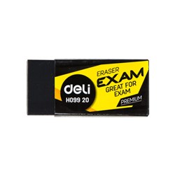 Deli H099 20 Eraser Exam Premium, Black - Theodist