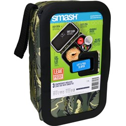 Smash 31815 3 Compartment Insulated Lunch Box with Snack Pot 2.4L - Theodist