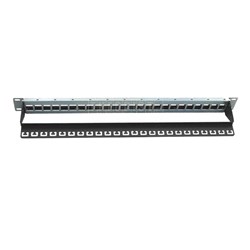 MSS MSSPP24C6AS Copper 24 Port Loaded Cat6A Shielded Patch Panel - Theodist