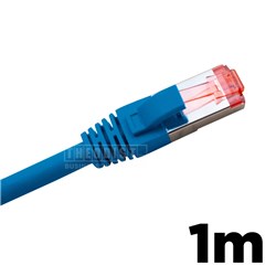 Hypertec MSSPC6ASBL1 1 Metre 4 Pair LSZH Shielded RJ45 - RJ45 Slim Cat6A Blue Patch Lead - Theodist