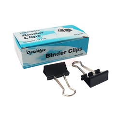 DataMax 34125 Foldback Binder Clips 25mm 12 Pack - Theodist