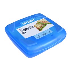 Smash 34980 Sandwich Box, Blue, BPA Free, Non-Slip Feet - Theodist
