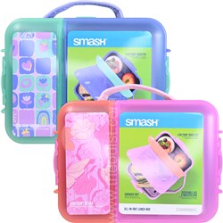Smash 35044 All in One Lunch Box, 3 Compartments, Insulated Cool Skin Design - Theodist