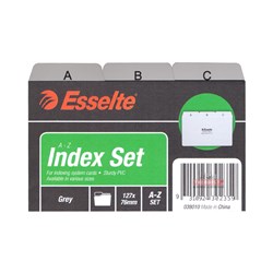 Esselte 038010 Index Set A-Z 5x3in Grey - Theodist