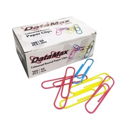DataMax 38602 Paper Clips Coloured 50mm 100 Pack - Theodist