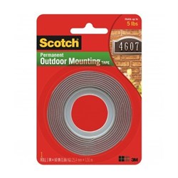 Scotch 4011 Permanent Outdoor Mounting Tape 25.4mmX1.51m - Theodist