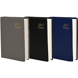 Dats Carnegie 2027 Diaries 74189, Black, Blue, Grey, Day to Page - Theodist