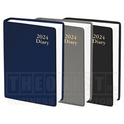 Regent 421AST 2024 A7 Diary Black, Blue, Grey One Day to a Page - Theodist