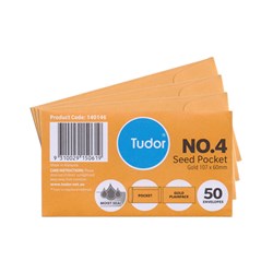 Tudor 42304 Seed Pocket No.4 107x60mm Gold 50 Pack - Theodist
