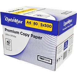 DataMax Premium Copy Paper Ultra White A4 80GSM 5 Reams/Box - Theodist