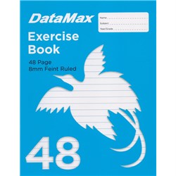DataMax 48P Exercise Book 48 Page 8mm Feint Ruled, Blue - Theodist