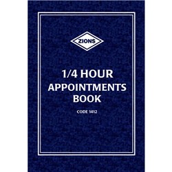 Zions 1412 ¼ Hour Appointment Book - Theodist