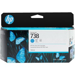 Hp DesignJet 738 Flex Tech Ink Cartridge 130mL Cyan 498N5A - Theodist