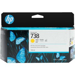 Hp 738 Ink Cartridge DesignJet 130mL Yellow 498N7A - Theodist