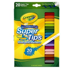 Crayola Super Tips Washable Markers 20 Packs - Theodist
