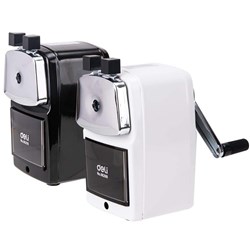 Deli 0620B Rotary Pencil Sharpener, Black & Grey - Theodist