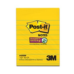 Post-it 643SS Lined Super Sticky Notes 101x76mm - Theodist