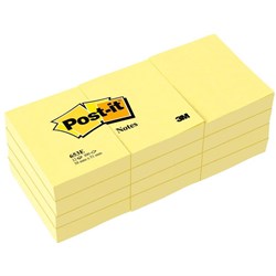 Post-it 653 Small Notes 34.9x47.6mm, Yellow - Theodist