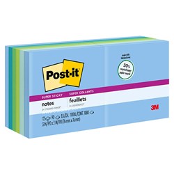 Post-it 654-12SST Super Sticky Notes 2x Sticking Power 1080 Sheets 76x76mm - Theodist