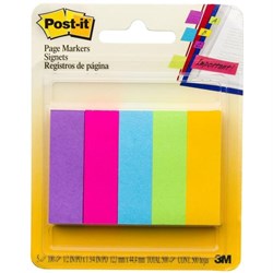 Post-It 670-5AU Page Markers 12.7x44.4mm 5 Pads - Theodist