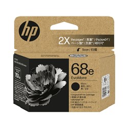 Hp 68e EvoMore Ink Cartridge Black 7FP22TA - Theodist