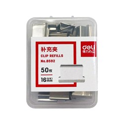 Deli 8592 Clip Refills 16mm 50 Pack - Theodist