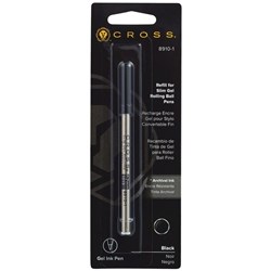 Cross 891 Slim Gel Ink Rollerball Pen Refill, Black - Theodist
