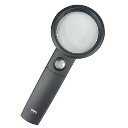 Deli 9091 Magnifier 2.5X-3X/6X Clear Convex Lens - 55mm Diameter - Theodist
