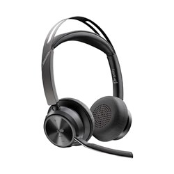 HP Poly Voyager Focus 2 Microsoft Teams Certified USB-C C Headset +USB-C/A Adapter + Charging Stand - Theodist