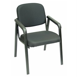 King Hong Visitor Chair w/ Arms, Charcoal - Theodist