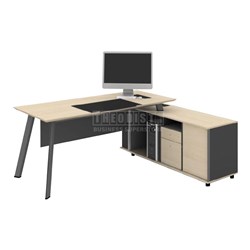 Bear One Executive Desk Omega Series 2000x1600x750mm - Theodist