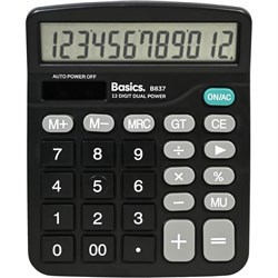 Basics B837 - Desktop Calculator Dual Power 12 Digit - Theodist
