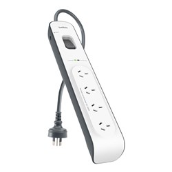 Belkin Surge Master, Surge Protector, 4 x AC, 2M Without USB BSV400AU2M - Theodist