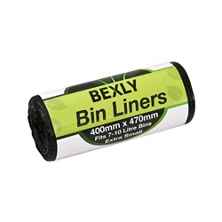 Bexly BL-XS Bin Liners 400x470mm Fits 7-10 Litre Bins Extra Small 50 Bags/Roll - Theodist