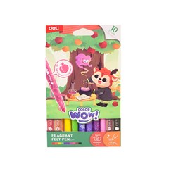 Deli C171 Fragrant Felt Coloured Pen, 10 Colours - Theodist