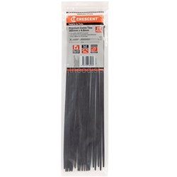 Crescent WB1225 Premium Cable Ties, Black, 300x4.8mm, 25 Pack, UV Resistant - Theodist