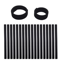 CordTech CTVCT200-20PK Cable Tie, Self-Gripping Reusable, Black, 13x200mm - Theodist