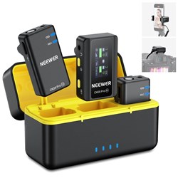 Neewer CM28 Pro Wireless Lavalier Microphone System with Portable Charging Case - Theodist