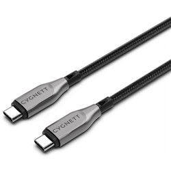 Cygnett USB-C to USB-C Armoured Cable 2m Black CY4676PCTYC - Theodist