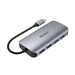 Unitek D1122A01 USB-C 8 in 1 Hub 5GBps Space Grey - Theodist