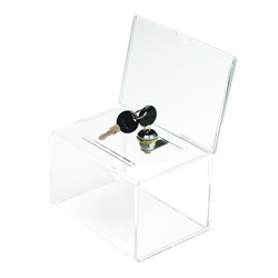 Deflecto 596901 Superior Image Coin/Donation Box with Lock - Theodist