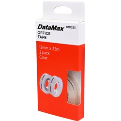 DataMax DM1233 Office Clear Tape 2 Pack 12mmX33m - Theodist