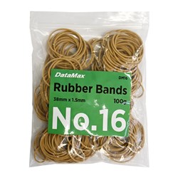 DataMax DM16 No.16 Rubber Bands 38x1.5mm 100g - Theodist