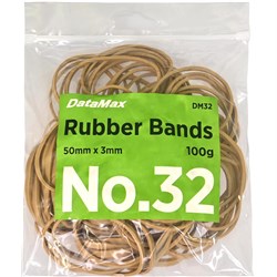 DataMax DM32 No.32 Rubber Bands 50x3.0mm 100g - Theodist