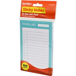 DataMax DM3606 Sticky Notes To Do List Pad, 100 Sheets - Theodist