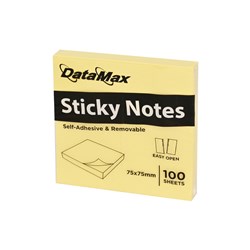 DataMax DM654 Sticky Notes Pastel Yellow, 100 Sheets - Theodist