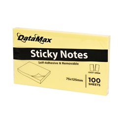 DataMax DM655 Sticky Notes Pastel Yellow, 100 Sheets/Pad - Theodist